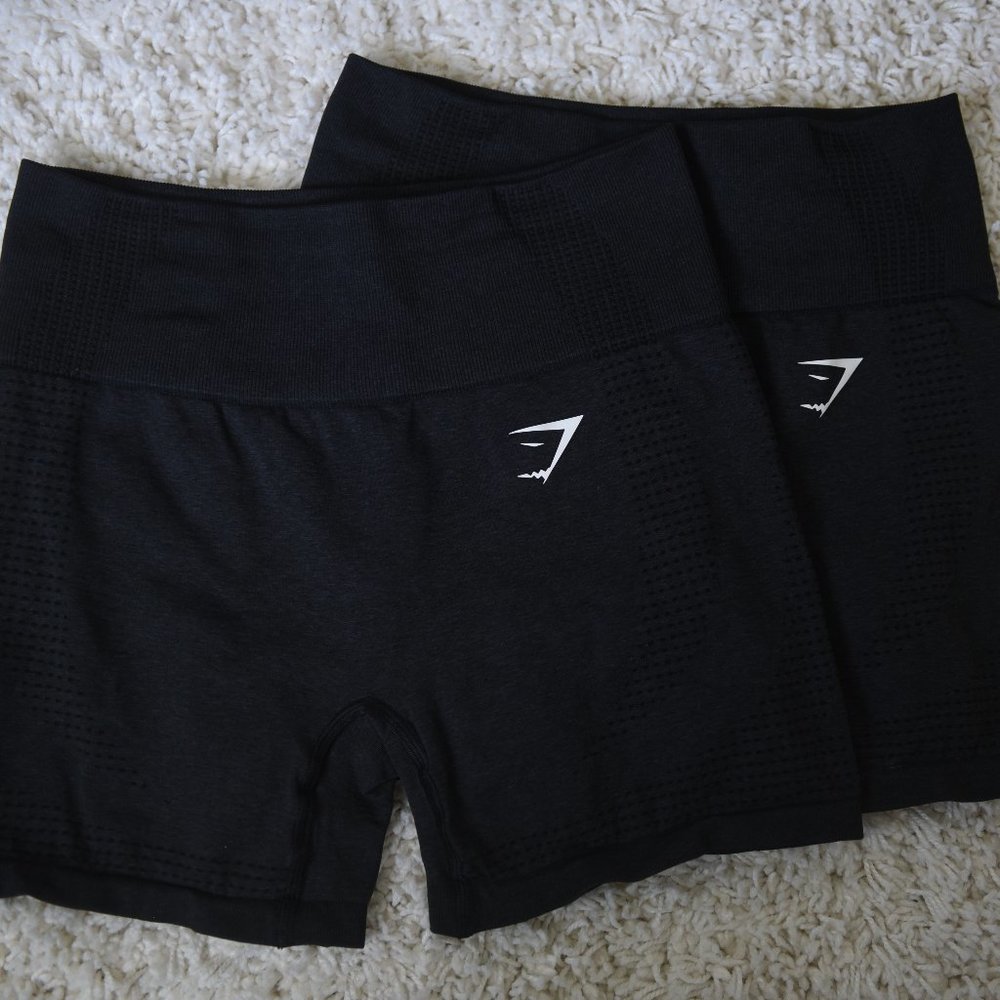 Gymshark Vital Seamless 2.0 Black Marl Size Small